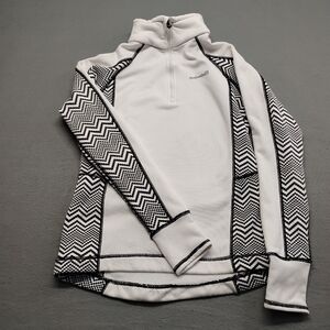 Avalanche White Half-Zip Pullover with Black Chevron Panels
